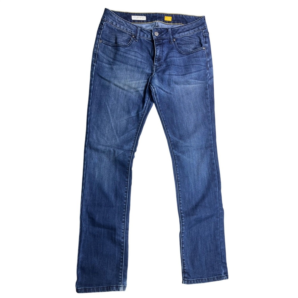 Pilcro and the Letterpress Jeans Womens 29 Slim Straight Leg Medium Wash Denim